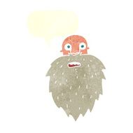 cartoon bearded man with speech bubble N47