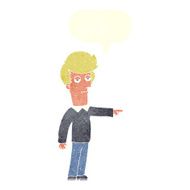 cartoon pointing man with speech bubble N82