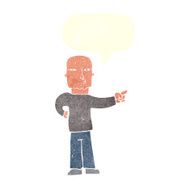 cartoon pointing man with speech bubble N83