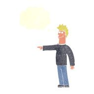 cartoon happy pointing man with speech bubble N20