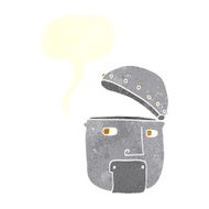 cartoon robot head with speech bubble N61
