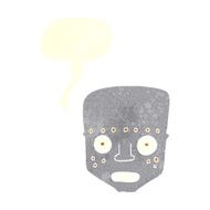 cartoon robot head with speech bubble N62