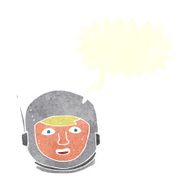 cartoon astronaut head with speech bubble N10