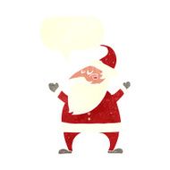 cartoon santa claus with speech bubble N195