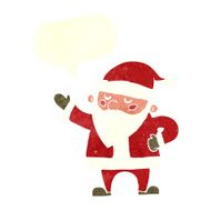 cartoon santa claus with speech bubble N196