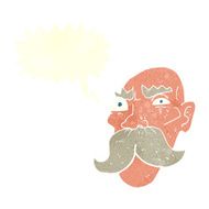 cartoon angry old man with speech bubble N142