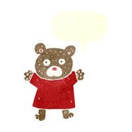 cartoon cute teddy bear with speech bubble N32