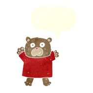 cartoon cute teddy bear with speech bubble N33