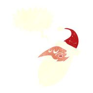 cartoon santa face with speech bubble N10