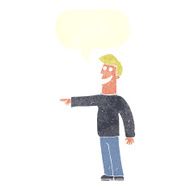 cartoon pointing man with speech bubble N84