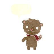 cartoon cute teddy bear with speech bubble N34