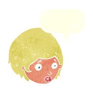 cartoon girl with concerned expression speech bubble N9