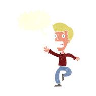 cartoon terrified man with speech bubble N219