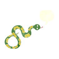 cartoon snake with speech bubble N67