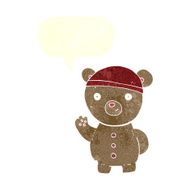 cartoon teddy bear with speech bubble N106