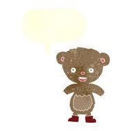 cartoon teddy bear with speech bubble N107