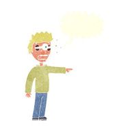 cartoon man with popping out eyes speech bubble N29