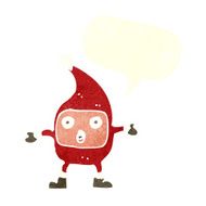 cartoon funny christmas creature with speech bubble N23
