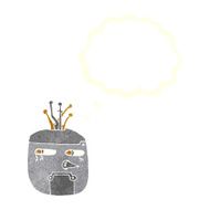cartoon robot head with speech bubble N64