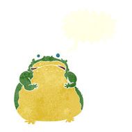 cartoon fat toad with speech bubble N2