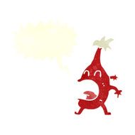 cartoon funny christmas creature with speech bubble N24