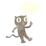cartoon cat with idea speech bubble N6
