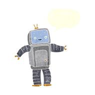 cartoon robot with speech bubble N192