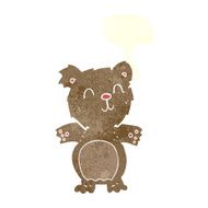 cartoon cute teddy bear with speech bubble N38