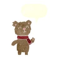 cartoon cute teddy bear with speech bubble N40