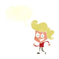 cartoon grinning man with speech bubble N86