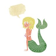 cartoon mermaid with speech bubble N66