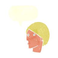 cartoon surprised face with speech bubble N15