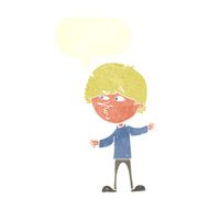 cartoon curious man with speech bubble N68