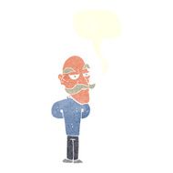 cartoon old man with mustache speech bubble N30