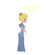 cartoon princess with speech bubble N38