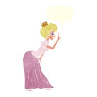 cartoon princess with speech bubble N40