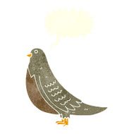 cartoon common bird with speech bubble N2