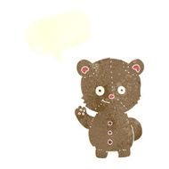 cartoon teddy bear with speech bubble N109