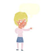 cartoon woman with sticking plaster on face speech bubble N10