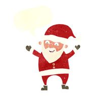 cartoon santa claus with speech bubble N197