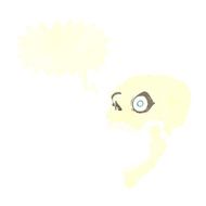 cartoon scary skull with speech bubble N24