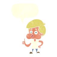 cartoon boy giving thumbs up with speech bubble N10