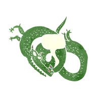 cartoon dragon with speech bubble N6