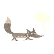 cartoon little wolf with speech bubble N30