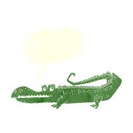 cartoon crocodile with speech bubble N37