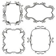 Ornate frames in black and white