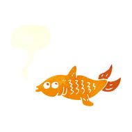 cartoon fish with speech bubble N87