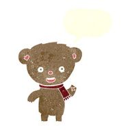 cartoon teddy bear with speech bubble N113