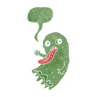gross cartoon ghost with speech bubble N21