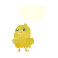 cartoon bird with speech bubble N277